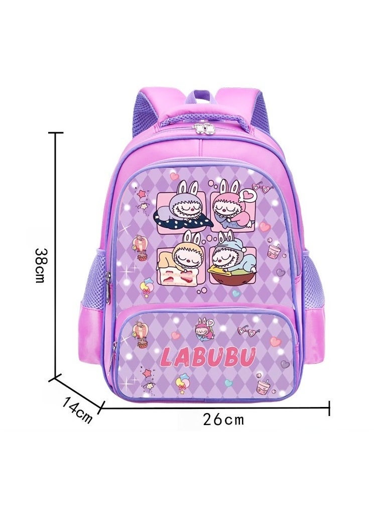 SKT Shiketro Labubu Children's Schoolbag Elementary School Cartoon Backpack Student Bag 38*26*14CM