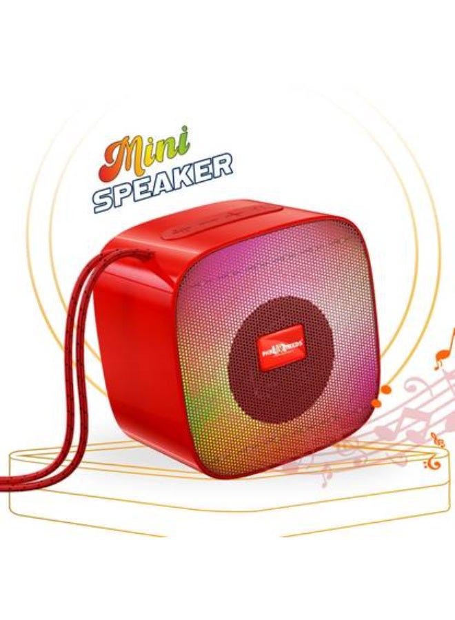 Portable Wireless Bluetooth Speaker with RGB Light – 5W Output, TF Card, USB & FM Radio Support – Compact Stereo Speaker for Travel, Outdoor & Indoor Use