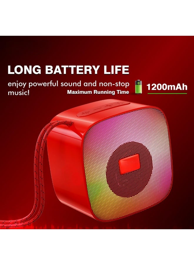 ROCK LIGHT Portable Wireless Bluetooth Speaker with RGB Light – 5W Output, TF Card, USB & FM Radio Support – Compact Stereo Speaker for Travel, Outdoor & Indoor Use  - Image 4