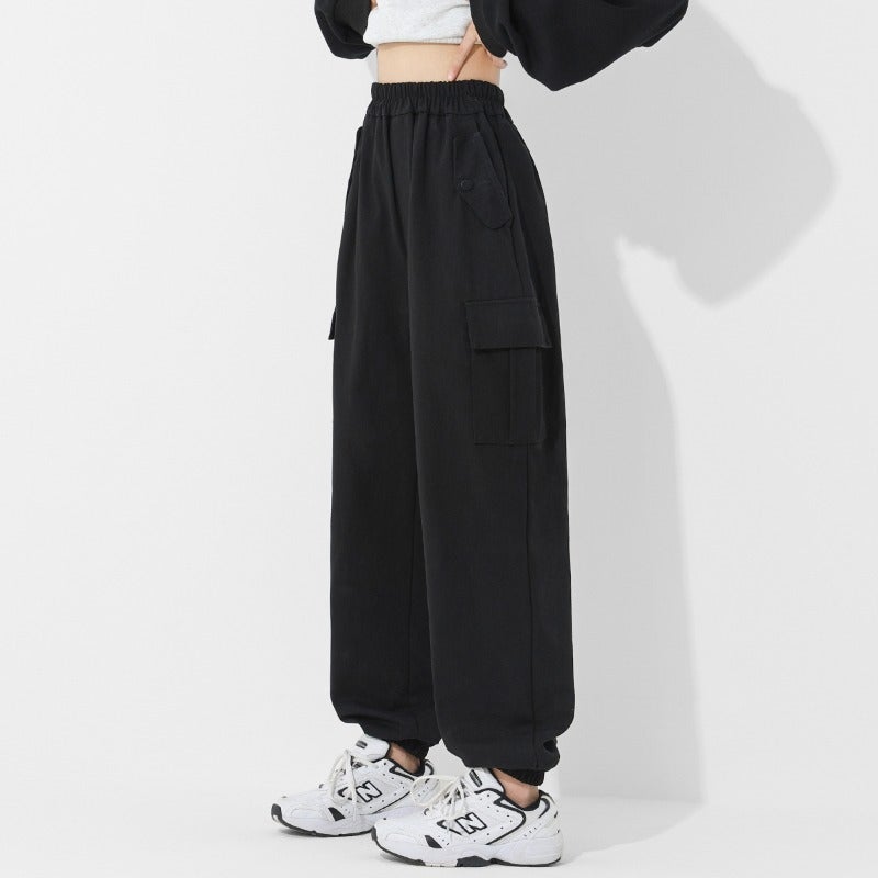 Girls Cargo Pants Spring & Fall K-Style 2023 New Cool Street Pants Casual Pants Fashionable Medium And Large Children'S Pants Trend - Image 1