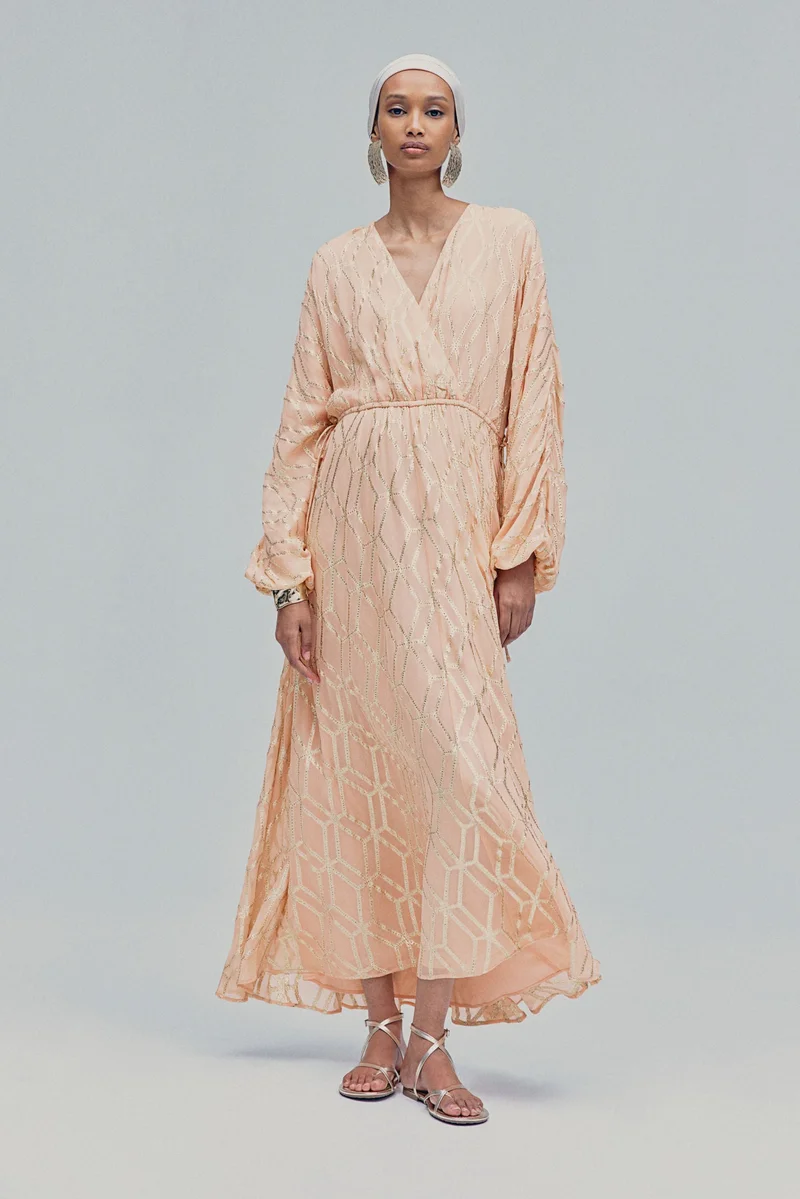 H&M Jacquard-weave kaftan dress