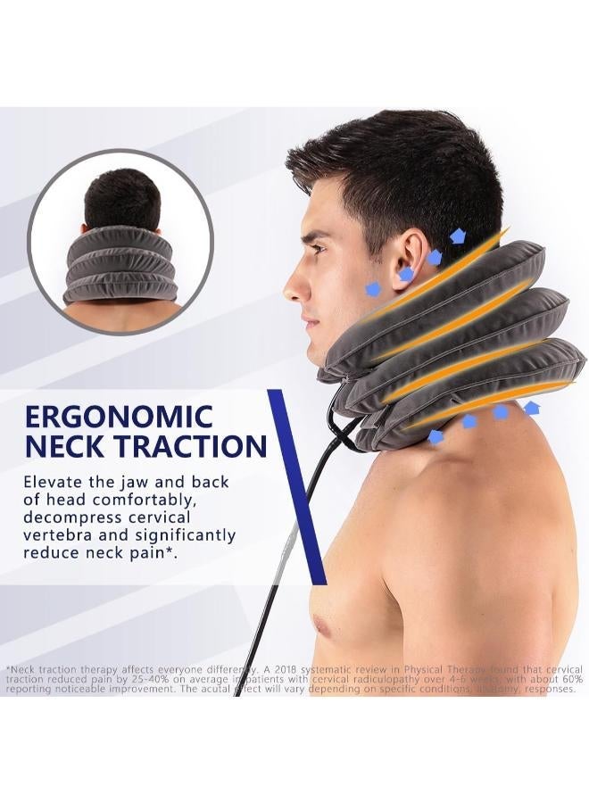 Inflatable and Adjustable Neck Traction Device for Instant Pain Relief and Support - Image 2