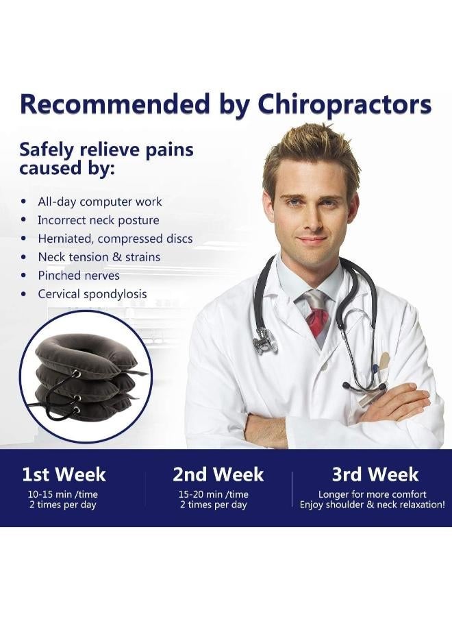 Inflatable and Adjustable Neck Traction Device for Instant Pain Relief and Support - Image 4