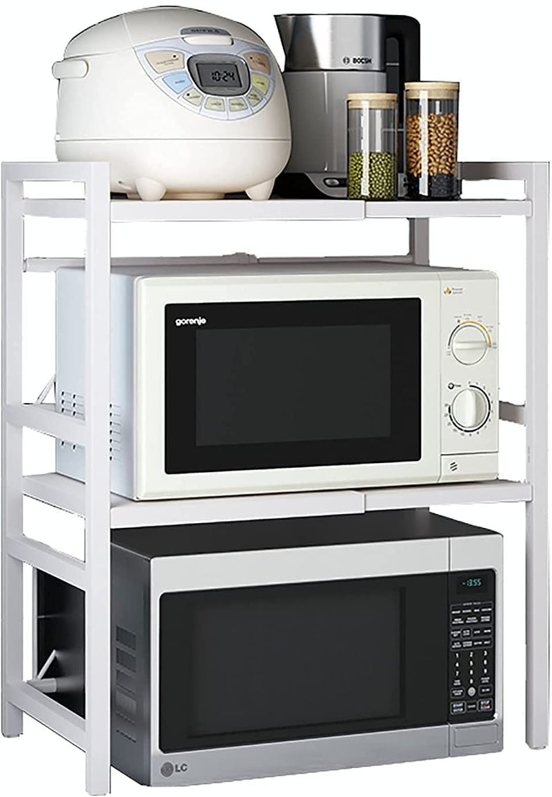 INDIAN DECOR INDIAN DECOR XL55701 Microwave 3 Tier Oven Rack Shelf with Storage for Kitchen Counter Organiser Printer StandMicrowave Stand Countertop DoubleLayer Kitchen Rack Microwave Rack Oven  - Image 1