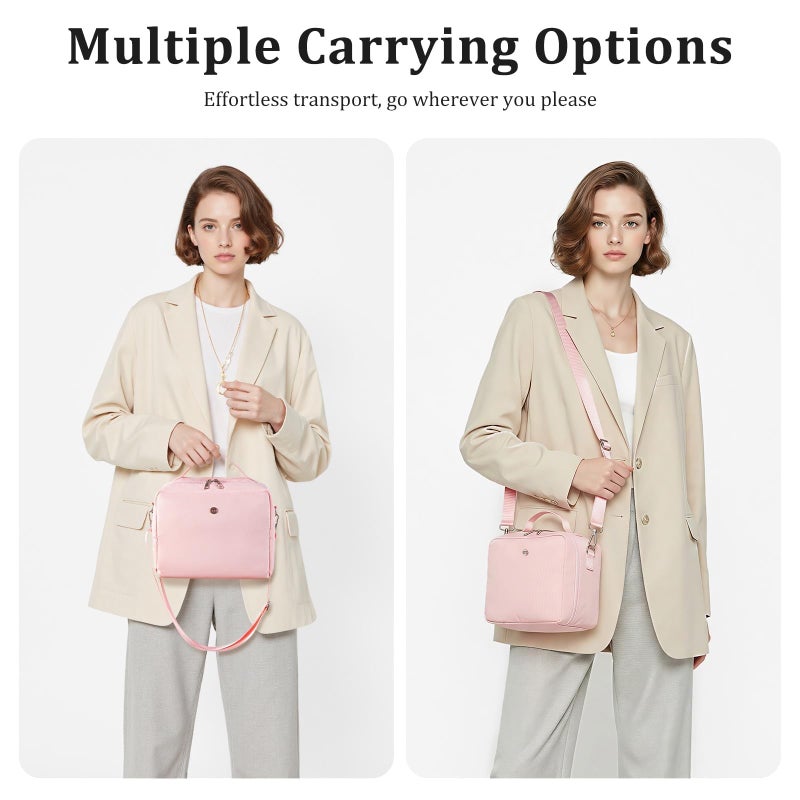 MEXS Lunch Bag for Women Men Insulated Lunch Box with Adjustable Strap Adult Lightweight Lunch Tote for Work Picnic Travel (Pink) - Image 2