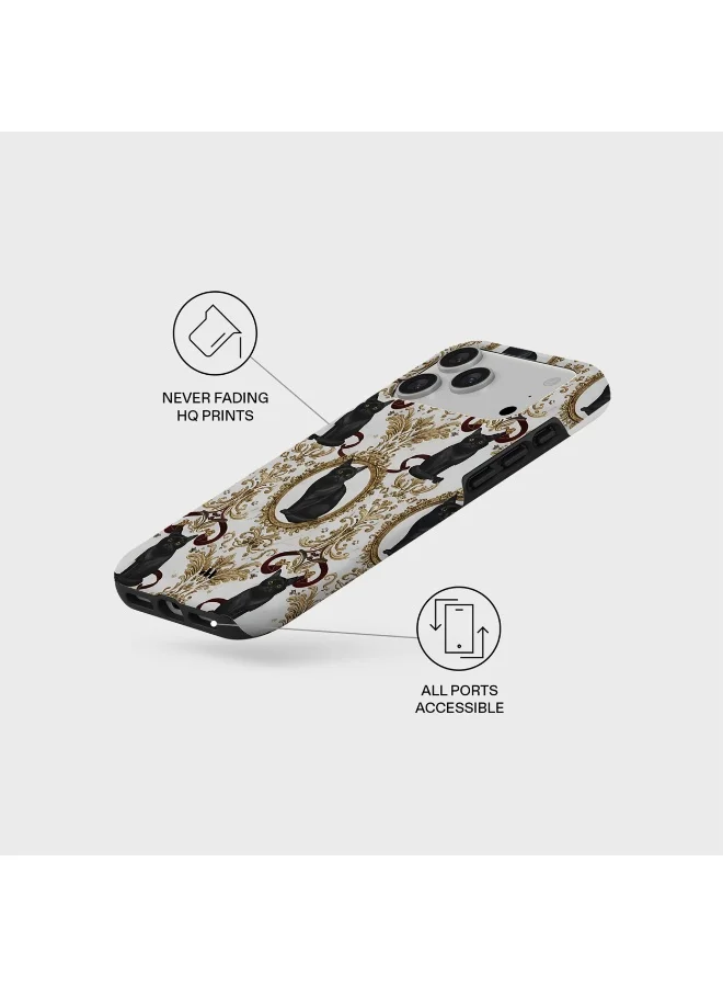 Mobcos Mobcos iPhone 17 Pro Cat Filigree Mobcos iPhone 17 Pro Cat Filigree Premium Case Compatible with Hybrid Dual-Layer Hard Shell + Silicone Protection - Scratch-Resistant Shockproof Mobile Cover  | Best Price UAE