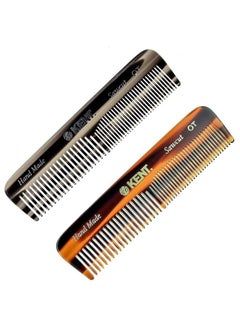 KENT A Ot Small Double Tooth Hair Pocket Comb Fine/Wide Tooth Comb For Hair Beard And Mustache Coarse/Fine Hair Grooming Comb For Men Women And Kids. Saw Cut Hand Polished. Handmade In England  - Image 1
