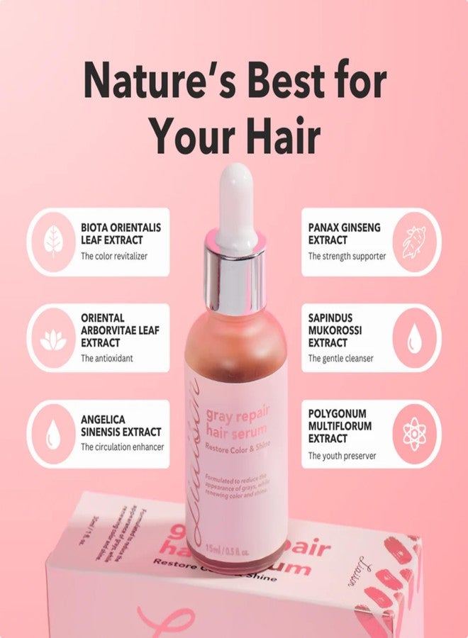 Liaison Gray Repair Hair Serum for Women| Limits Hair Greying | Revives Natural Color |With Panax ginseng | Polygonum multiflorum, Ginger root extract - Image 3