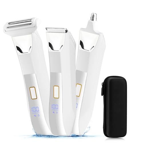 Suttik Manscape Body and Ball Trimmer for Men, 3-in-1 Pubic Groin & Nose Hair Trimmer, Ball Shaver & Body Groomer, Wet/Dry Electric Razors for Smooth Shaving, IPX7 Waterproof with Travel Case - Image 1