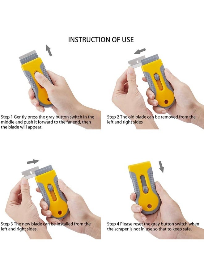 Scraper tools, with 15 additional blades, glass cleaning scraper, stove scraper, for cleaning paint on glass - Image 5