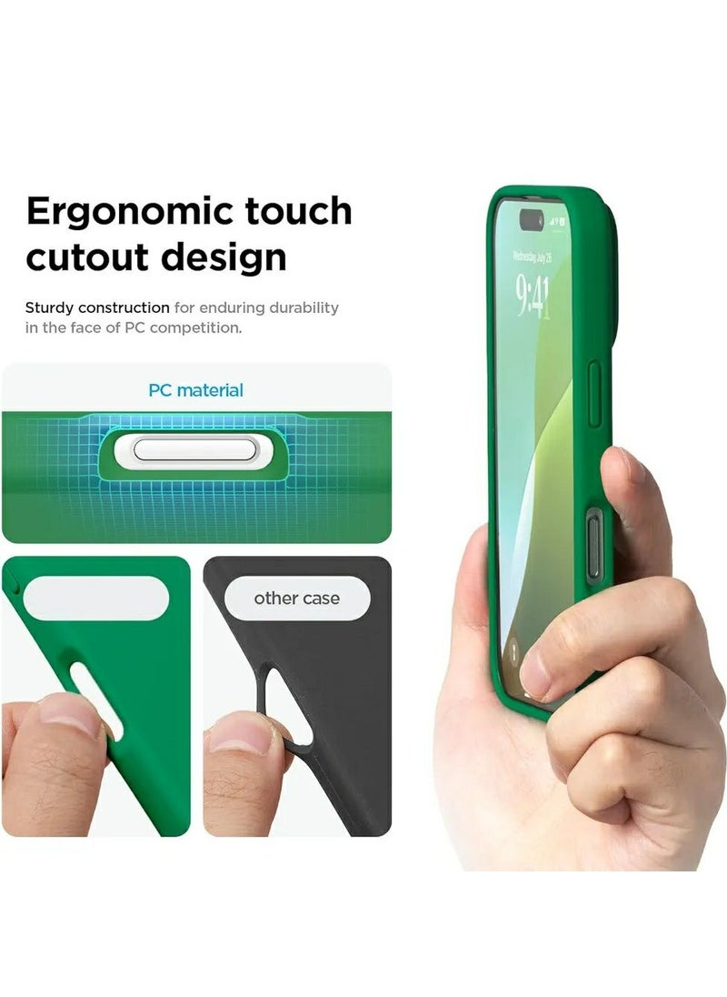 Generic - Silicone Case Compatible with iPhone 16 Pro Max, Slim Liquid Silicone Phone Case with 3-Layer Soft Rubber Shockproof TPU Lining, (Alpine Green) - Image 1