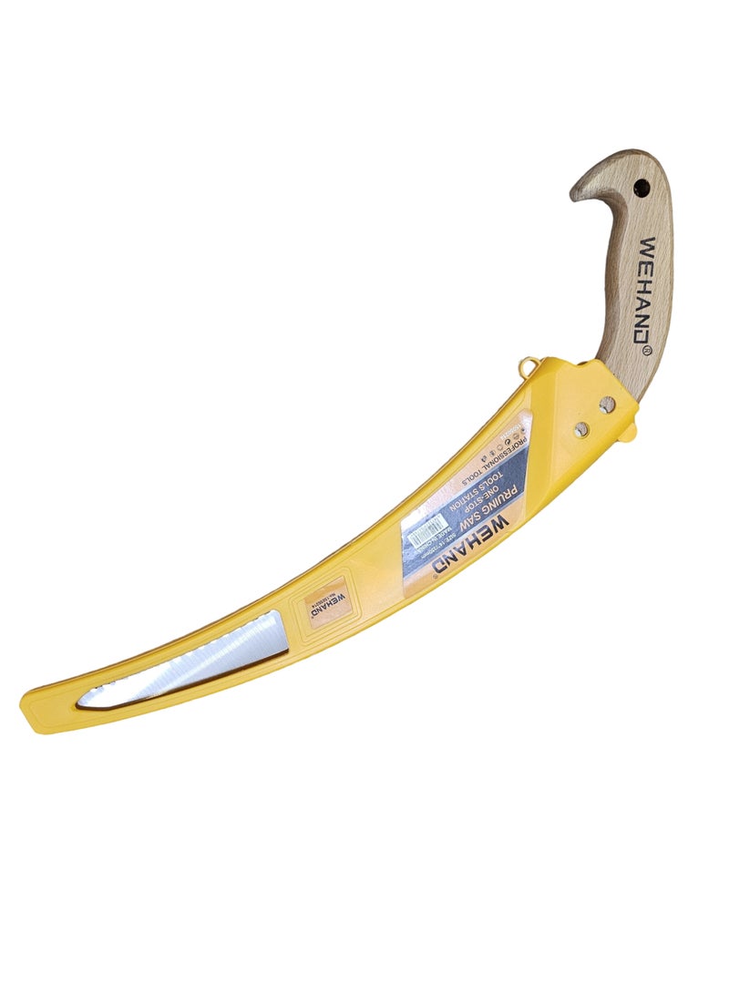 Hand saw with storage case. Garden tree and firewood saw, multi-colored. - Image 2