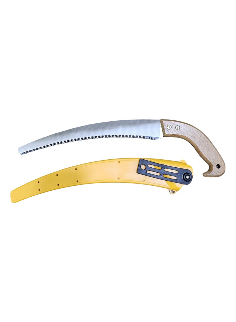 Hand saw with storage case. Garden tree and firewood saw, multi-colored. - Image 3