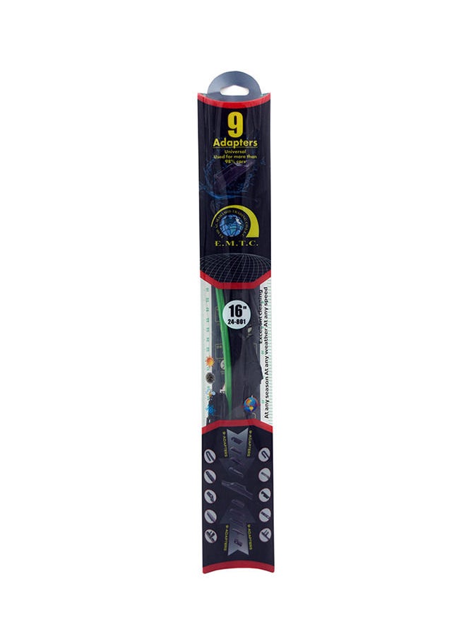 EMTC EMTC Pack of 1 | 16" Inch | EM-801 Soft Polyester Wiper Blade with 9 Adaptor Universal Used for more than 98% Cars  - Image 2