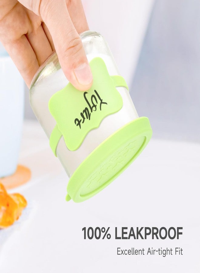 Sophico Yogurt Jar Lids, Leak Proof Airtight Lids for Yogurt Jars, BPA Free Silicone Lids fit for 5oz Oui Yogurt Jars, Replacement Lids for Yogurt Containers - Image 2