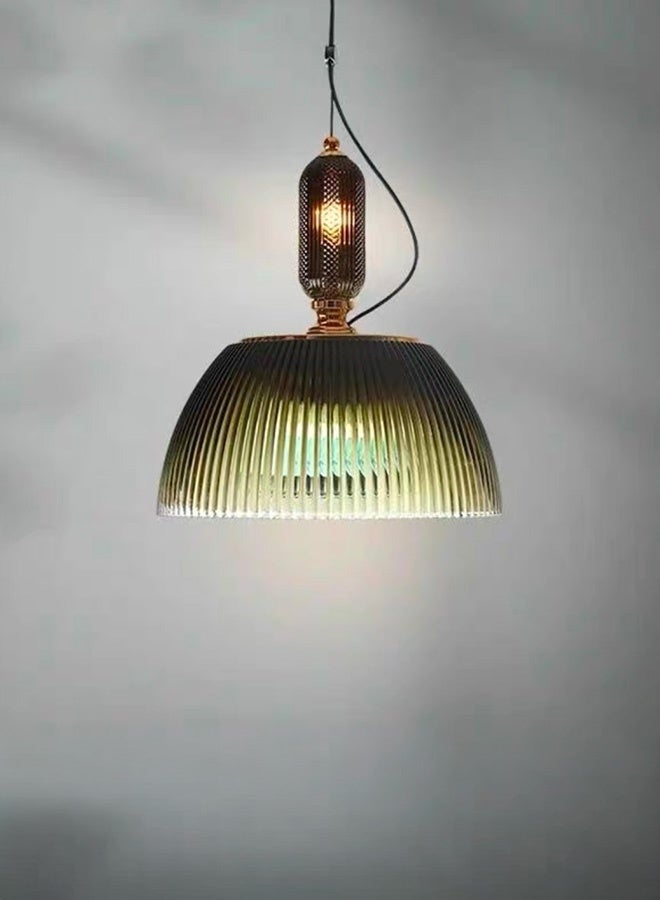  سبولكس إضاءة عصرية من SPOLUX، مصباح معلق فردي، مصباح، مصباح معلق أسود عتيق من الزجاج، لون أخضر داكن، 30 × 30 × 100 سم، مناسب لغرفة النوم والمطبخ والمقهى، ارتفاع قابل للتعديل. - Image 3