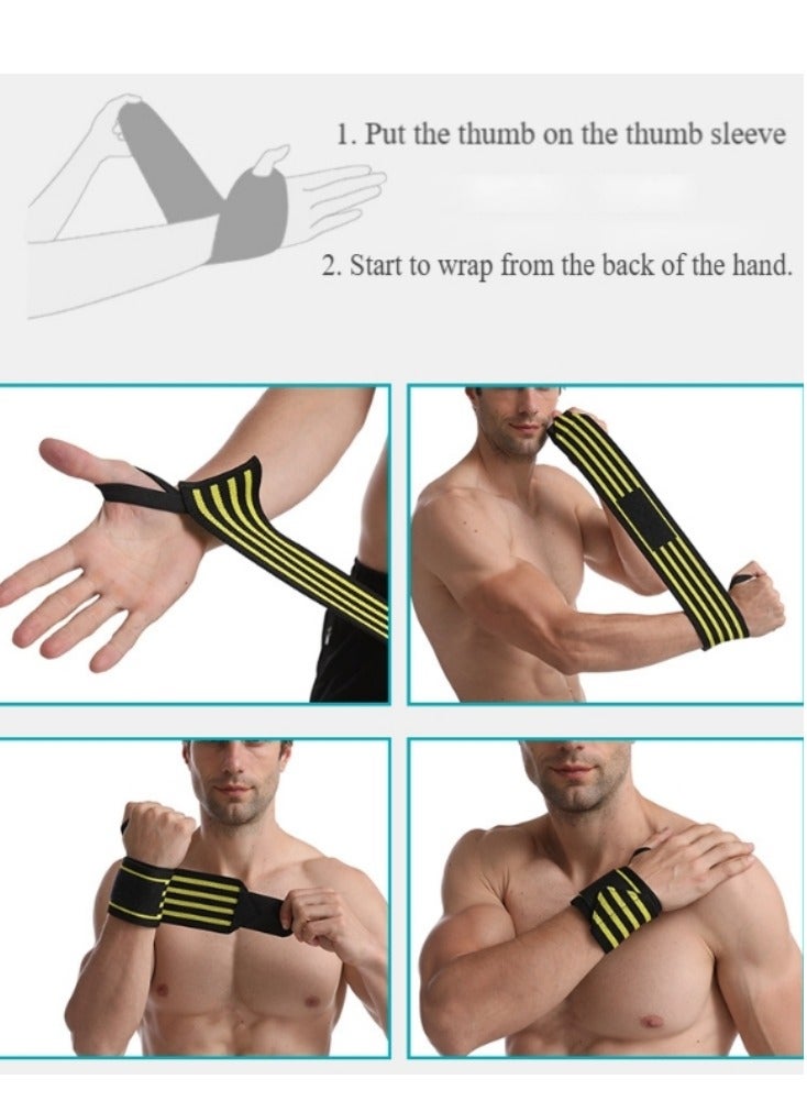 BESTPEAK Fitness Grip Wrist Wraps with Thumb Loop, Weightlifting and Strength Training Wrist Wraps - Professional Fitness Wraps for Men and Women - Image 5