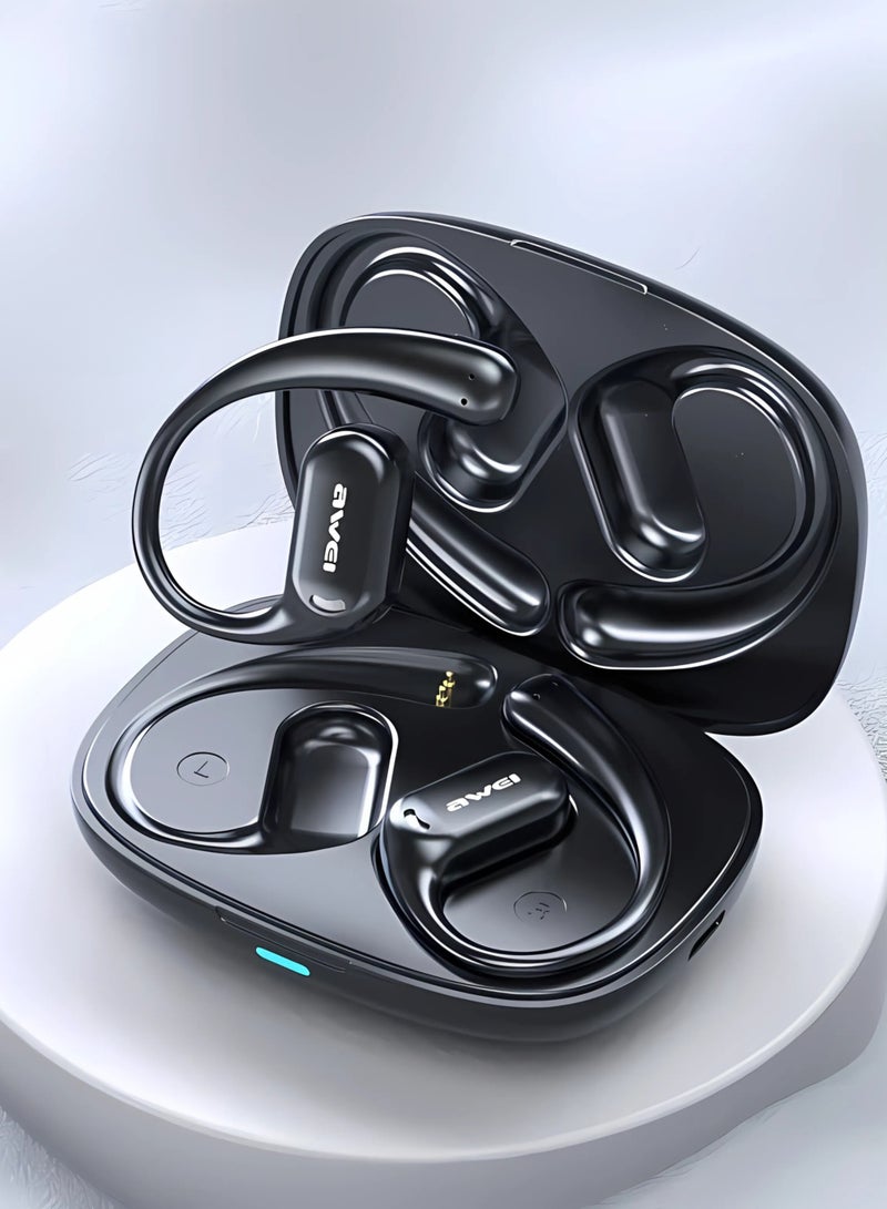 Awei TZ8, Bluetooth V5.3 Stereo Earphones with Charging Case, Long Battery Life, and 110dB Sensitivity Black - Image 2