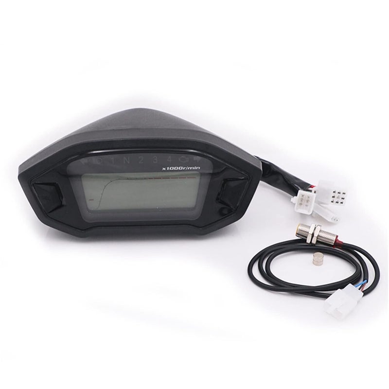 DEMULAX Universal Motorcycle Speedometer with LCD Display - Image 1