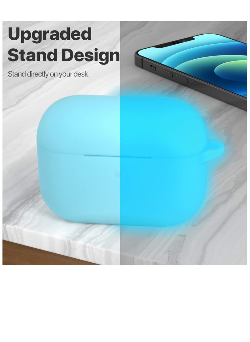 wexon Protective Shockproof Silicone Case Cover for Apple AirPods pro 1l2 Generation Light Cyan  - Image 2