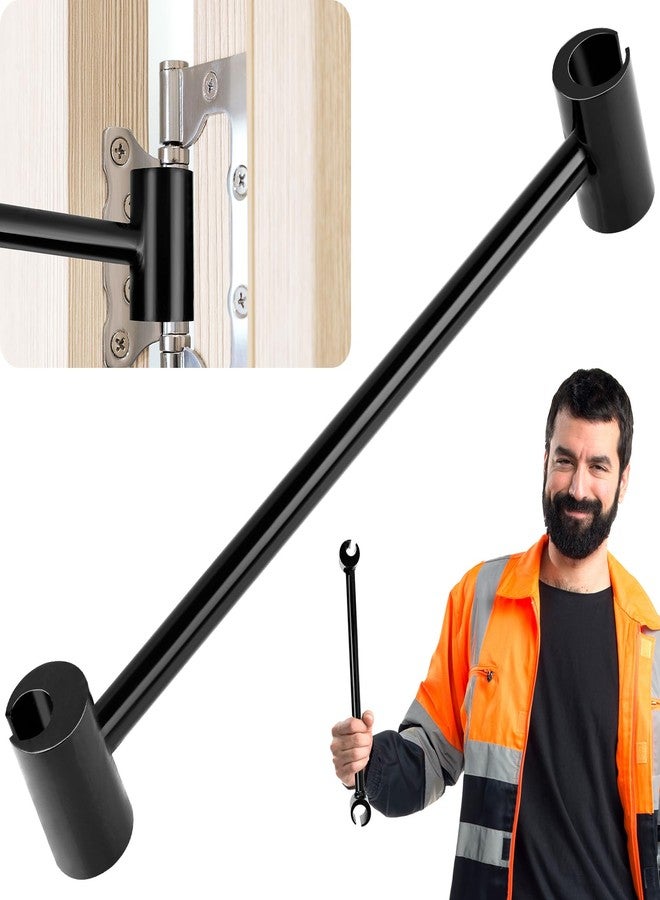 توموروتيك مفتاح ضبط المفصلة من Tomorotec ثنائي الطرف 14 مم 18 مم للأبواب المفصلية العامة والسكنية، هيكل فولاذي متين، أداة ضبط فجوات مدمجة للاستخدام المنزلي والمهني - Image 1