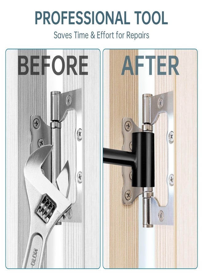 توموروتيك مفتاح ضبط المفصلة من Tomorotec ثنائي الطرف 14 مم 18 مم للأبواب المفصلية العامة والسكنية، هيكل فولاذي متين، أداة ضبط فجوات مدمجة للاستخدام المنزلي والمهني - Image 4