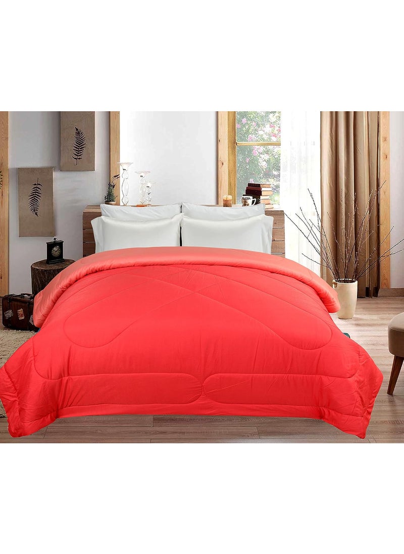 VYBBA VYBBA Premium Comforter Microfiber Reversible AC ComforterBlanket for WinterQuiltDuvet Single Bed King Size Ruby Red Peach Pink 200 GSM  - Image 3