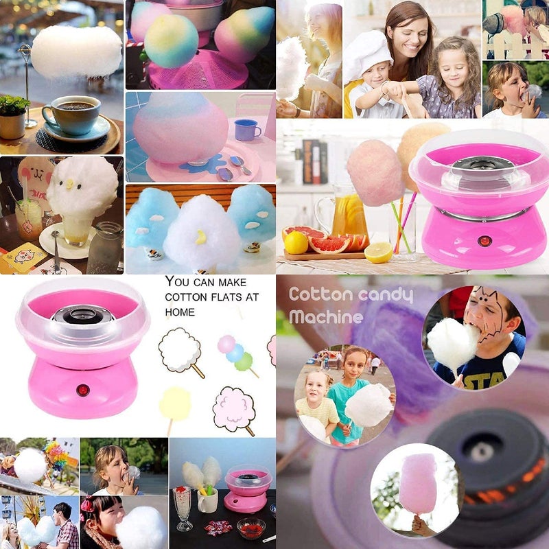 Holy Delight Holy Delight Cotton Candy Maker Machine Electric Sugar Floss Homemade Hard Sugar Free Candy with Splash Guard Sugar Spoon 10 Bamboo Sticks for Kids Carnival Party Kitchen Bakery Snacks  - Image 5