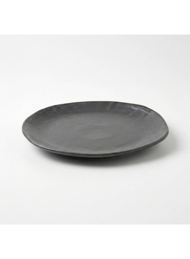 Ariane Earth Charcoal Gray Dotts Fine Porcelain Plate, Premium Porcelain Dinner Plate - Image 4
