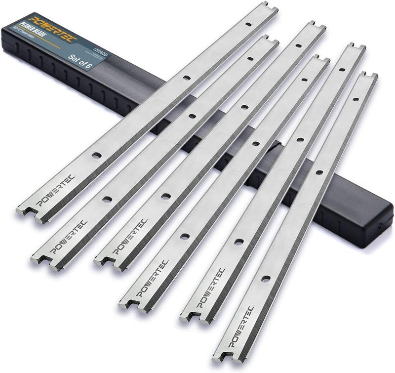 POWERTEC 13 Inch Planer Blades for RIDGID R4330, TP1300LS Planer, Replacement for AC20502 Planer Knives, Set of 6 (12828DD)
