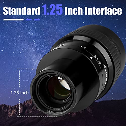 SVBONY SV191 Zoom Eyepiece, Zoom 7.2 to 21.6mm, Telescope Eyepiece 1.25" FMC, 42°-65° FOV, 7 Element 4 Group with Twist-Up eyecups Telescope Accessories for Astronomic Telescope and Spotting Scopes - Image 2