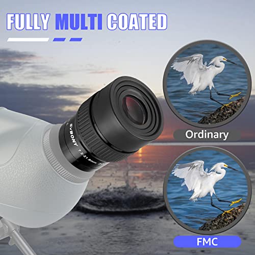 SVBONY SV191 Zoom Eyepiece, Zoom 7.2 to 21.6mm, Telescope Eyepiece 1.25" FMC, 42°-65° FOV, 7 Element 4 Group with Twist-Up eyecups Telescope Accessories for Astronomic Telescope and Spotting Scopes - Image 3