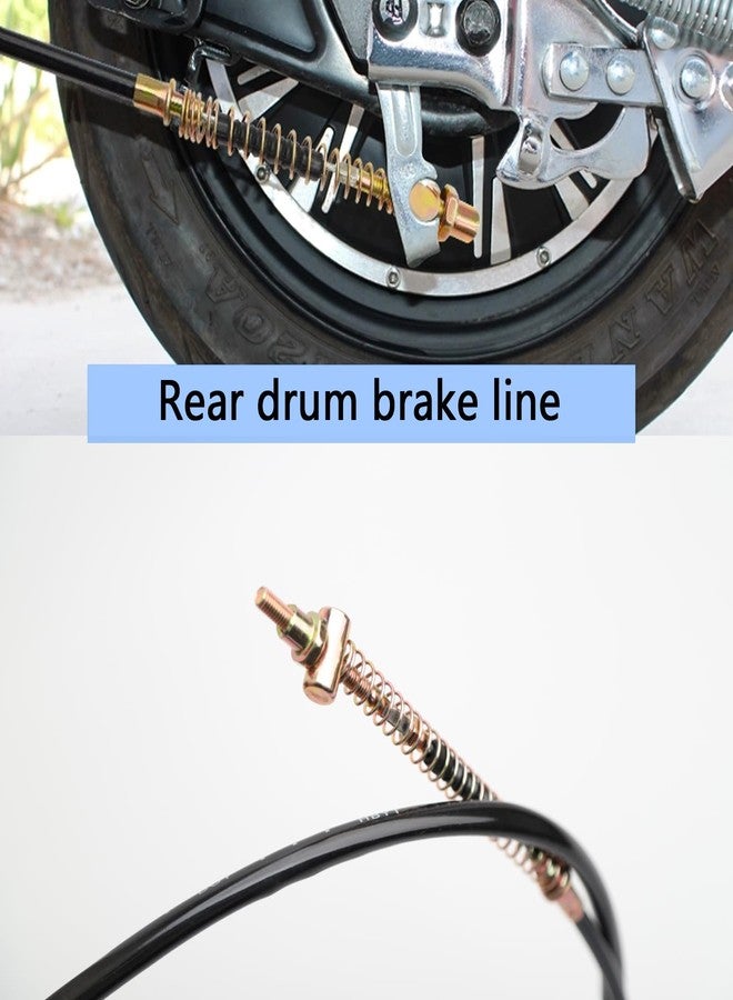Minho High-Carbon Steel Motorcycle Rear Brake Cables 205mm/80.7" Fit for Chinese GY6 50cc 125cc 150cc Scooter Moped Motorcycle - Image 2