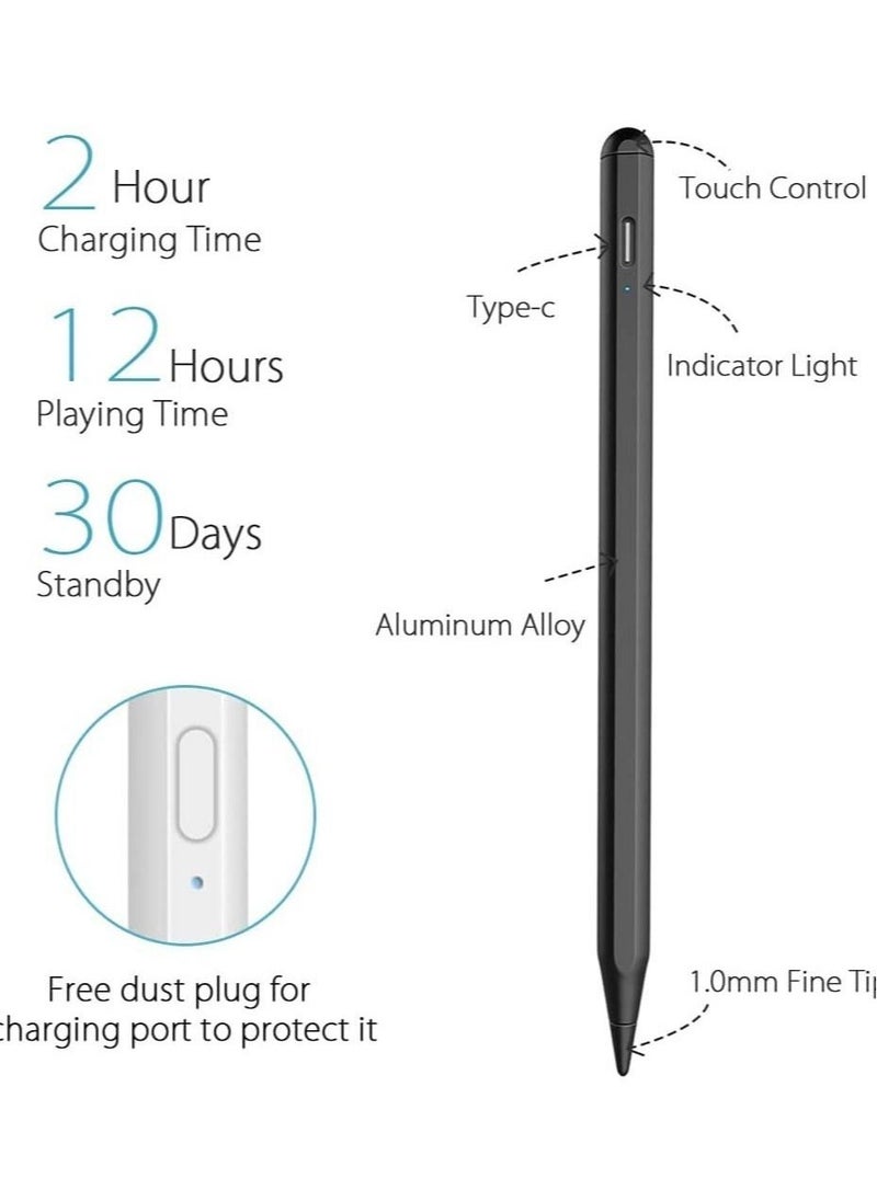 ELTRAZONE Upgraded Stylus Pen for Touch Screens, Rechargeable Phone Pen for Android & iOS Compatible with iPhone/iPad/Pro/Mini/Other Tables & Smart Phone - Image 3