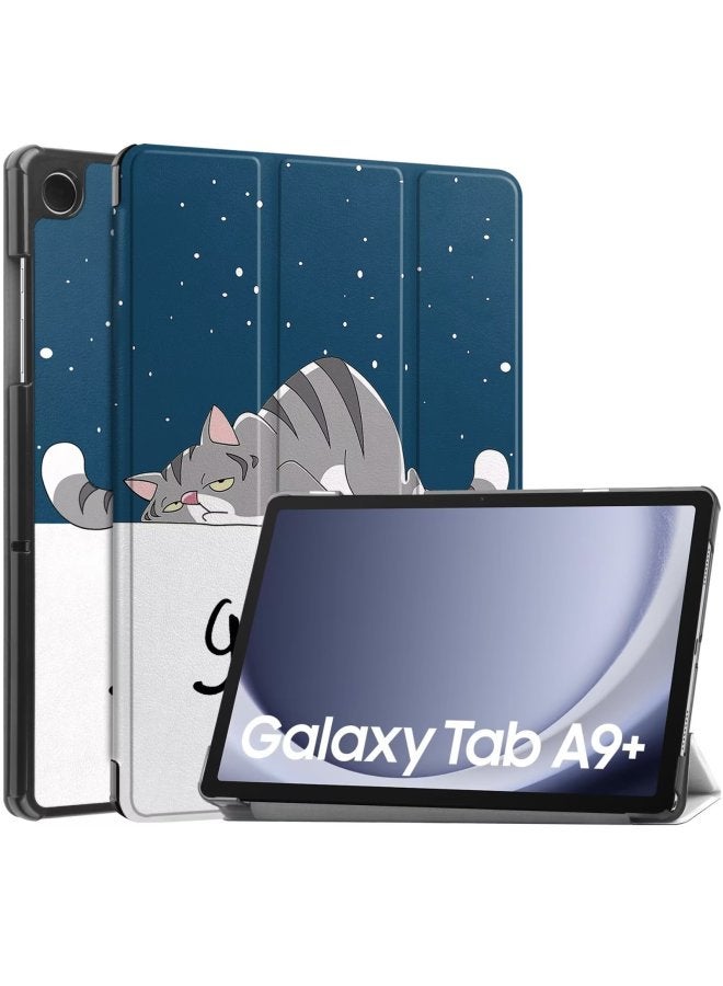 Applicable To 2023 Samsung Tab A9Plus 11-inch Protective Case Tab A9 + Tri-fold Painted Tablet Protective Case