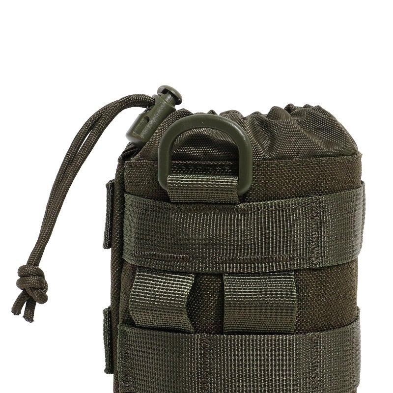 Dotacty MOLLE Water Bottle Holder Tactical Nylon Bottle Pouches Hydration Carrier for Belt/Backpack/Vest/Bike Sports Outdoor Hiking Camping Hunting Fishing (Ranger Green, Inside Diameter: 3 3/4") - Image 4