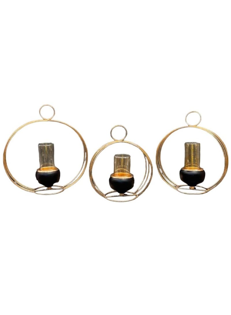Candlestick set Rings 3 pieces of different sizes