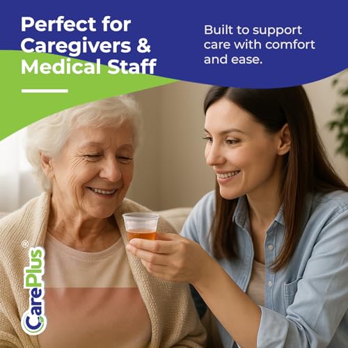 CARE PLUS Disposable Medicine Cups (100 Count - 1 oz) – Sturdy Plastic Measuring & Dosing Cups with Easy-to-Read Embossed Measurement – 30ml Med Cups for Pills, Liquid Medication, Mixing, Paint & More - Image 4