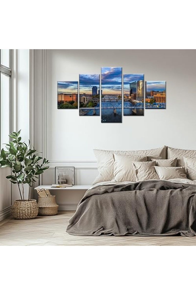 Artbrush Tower Arthur Ravenel Jr. Bridge Wall Art, Canvas Prints Ravenel Bridge Posters Framed - Image 2
