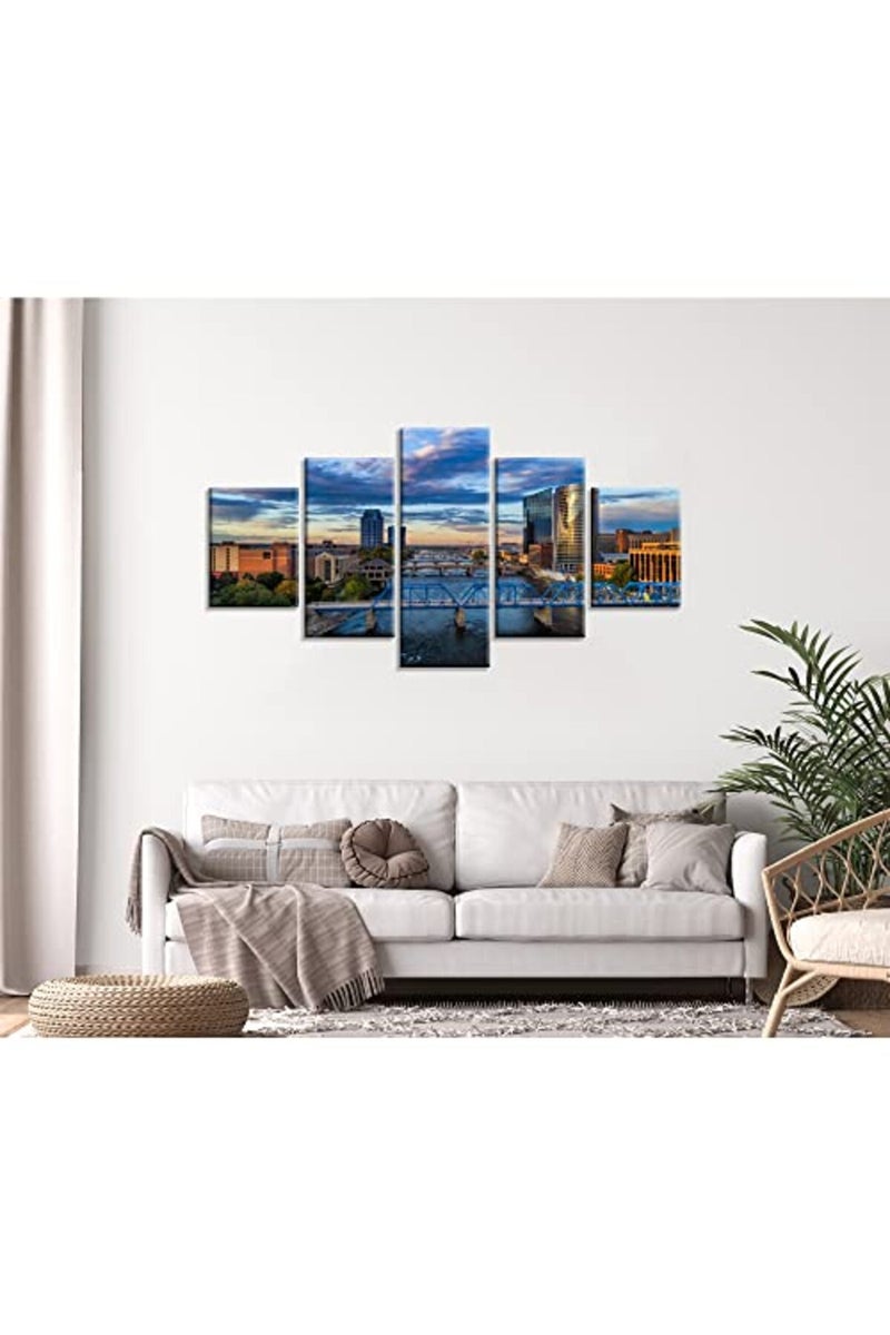 Artbrush Tower Arthur Ravenel Jr. Bridge Wall Art, Canvas Prints Ravenel Bridge Posters Framed - Image 3