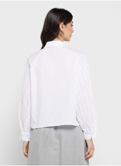 VERO MODA Plisse Button Down Shirt  - Image 2