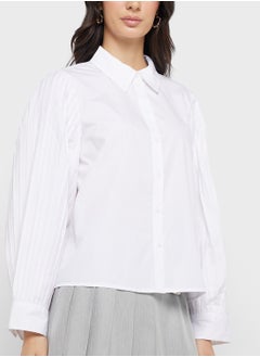 VERO MODA Plisse Button Down Shirt  - Image 3