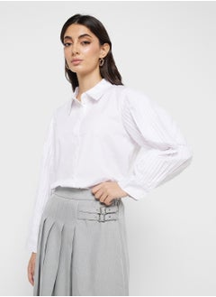 VERO MODA Plisse Button Down Shirt  - Image 1