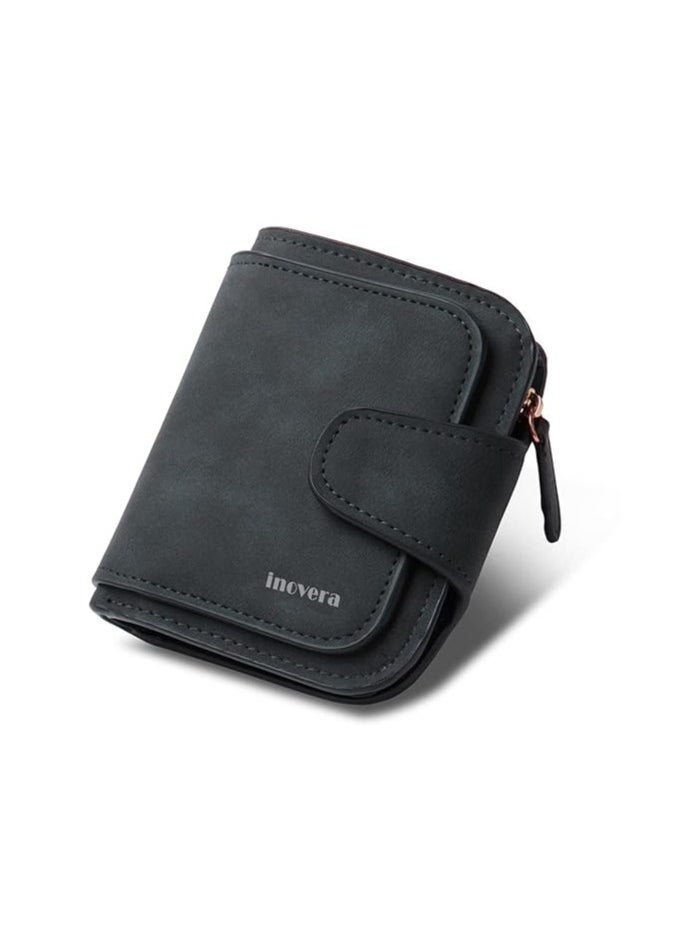 INOVERA (LABEL) Women's Vegan Leather Tri-fold Fashion Card Coin Holder Small Wallet  - Image 1