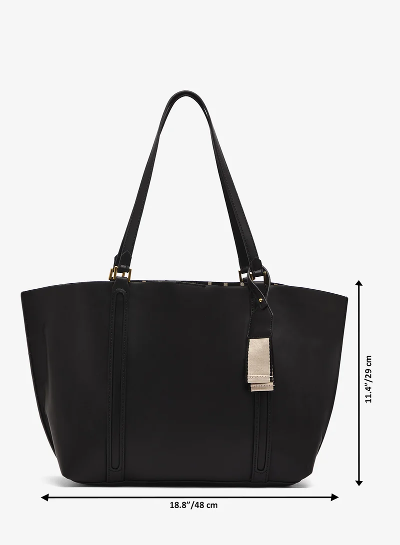 ELLA Silver Accent East-To-West Tote