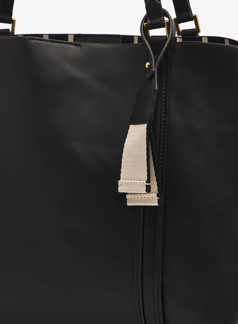 ELLA Silver Accent East-To-West Tote