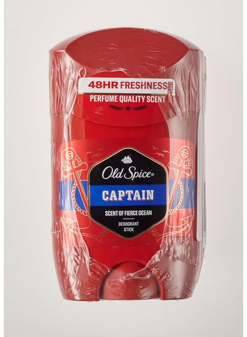 Old Spice Captain deodorant stick for men, 6 x 50 ml, 24/7 freshness with daily use, long-lasting fragrance in perfume quality, protection against odours, no aluminium salts - Image 5
