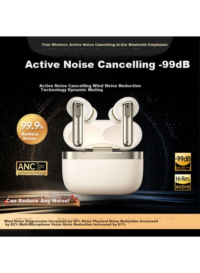 Viken Noise Cancelling Earphones - 99db Gold List Active Noise Cancelling Bluetooth Earphones Wireless In-ear Style With Call Noise Reduction High-end Noise Reduction Windproof Anti-noise Compatible W - Image 1