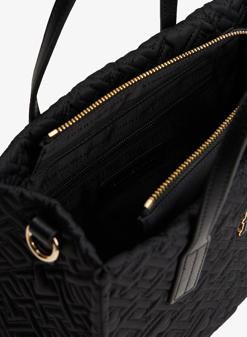 تومي هيلفيغر حقيبة يد صغيرة من النايلون أحادية اللون - Image 5