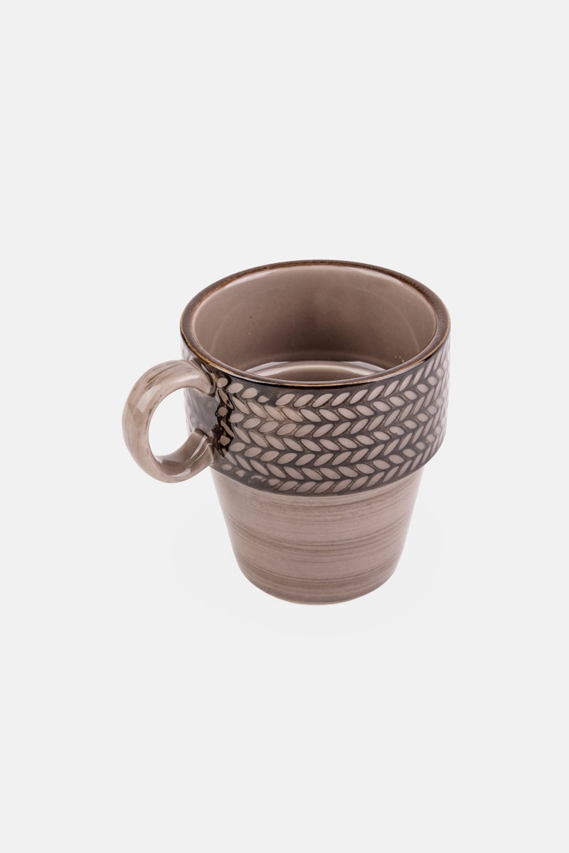 Maser Ceramic Textured Coffee Mug 350 ml, Chocolate  - Image 2